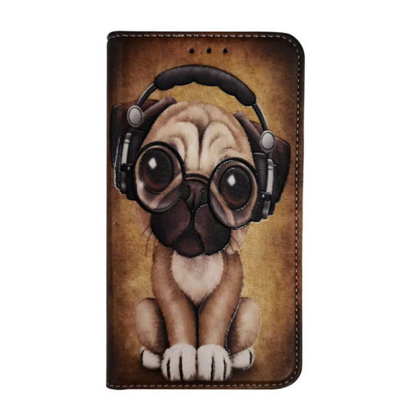 IPHONE 11 PRINTED BOOK CASE – MUSIC DOG