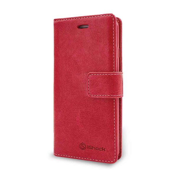 ISHOCK SAMSUNG GALAXY S9 PU LEATHER WALLET CASE – RED