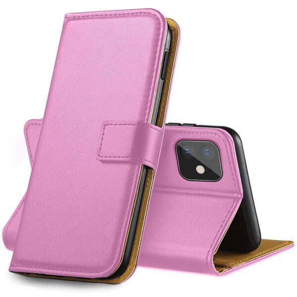 IPHONE 12 6.1 PU LEATHER WALLET CASE – PINK