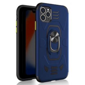IPHONE XS MAX 6.5 ARMOUR MAGNET RING ROBO CLIP CASE BLUE