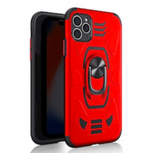 IPHONE XS MAX 6.5 ARMOUR MAGNET RING ROBO CLIP CASE RED