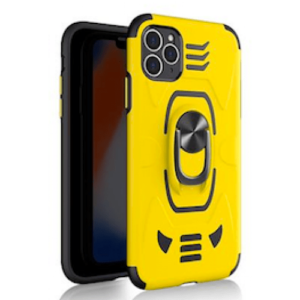 IPHONE XS MAX 6.5 ARMOUR MAGNET RING ROBO CLIP CASE YELLOW